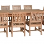 set 160 -- 39 x 130-177  inch rectangular extension table xx-thick wood (tb f-e015) & avalon side chairs